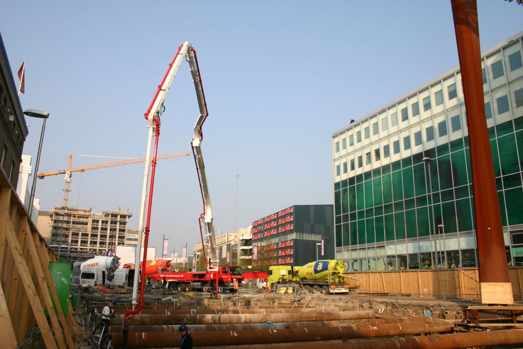 betonstorting 18 Septemberplein Eindhoven